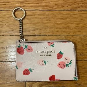 Kate Spade New York Wild Strawberries Key Chain Cardholder Wallet